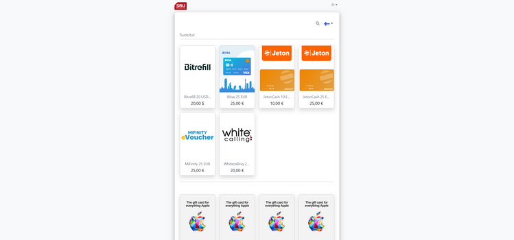 Gift Card Ecommerce Shop